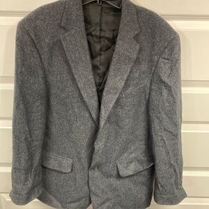 Jos A Bank Camel Hair Blazer Sport Coat Men Two Button Classic Dark Gray 40s